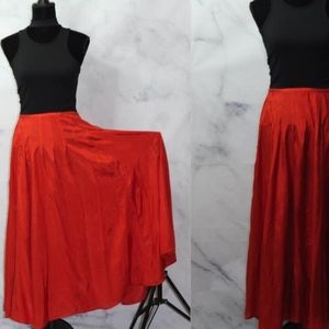 Newport New's Burnt Orange Flare Long Skirt (8)